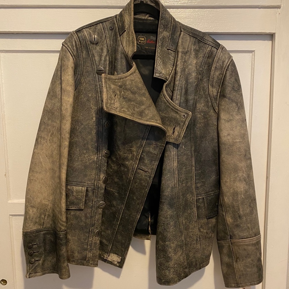 Vintage Leather Moto Jacket